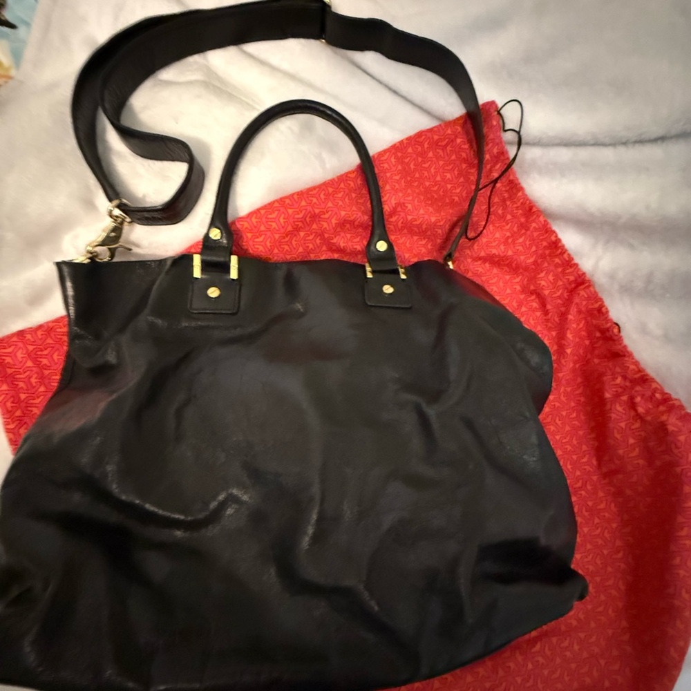 Tory Burch Black Leather Tote - Picture 4 of 9